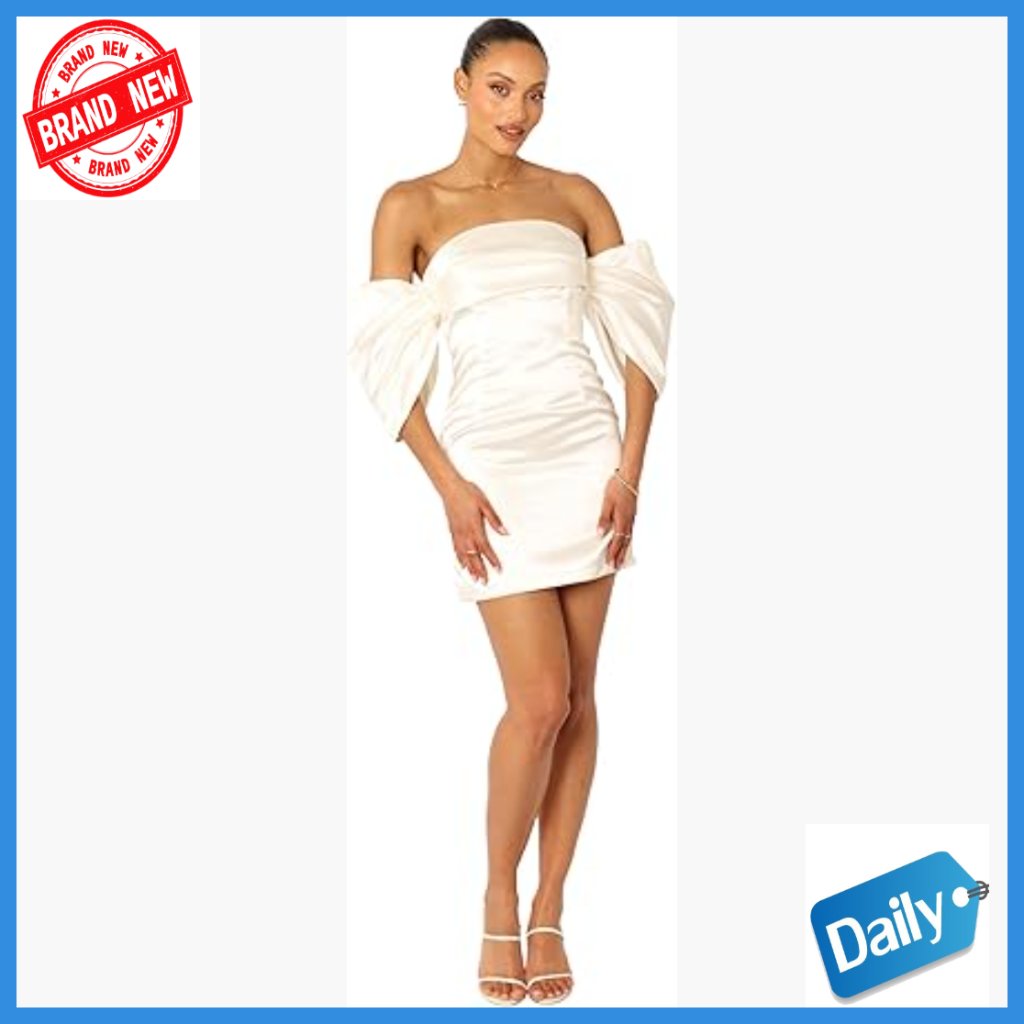 Strapless Mini Dress With Pleated Bust, Polyester, Special Occasion